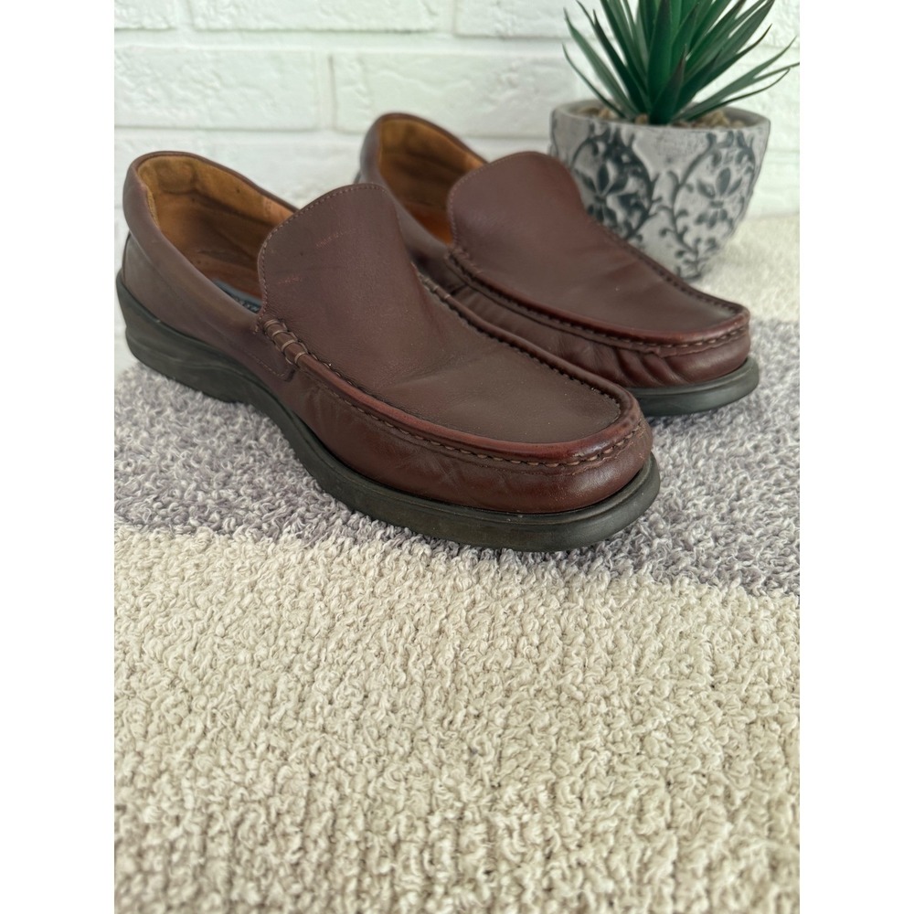 Florsheim Comfortech Loafers Mens 8.5 Brown Excellent Leather Slip On Shoes